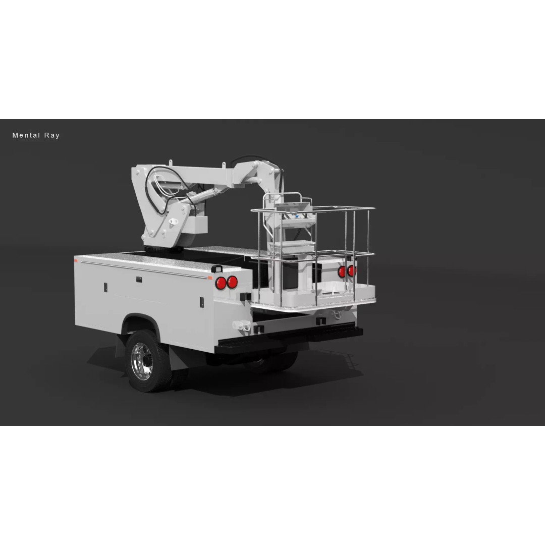 Crane Truck Body Shell 3D Model – High Poly PBR Asset, FBX - View 8
