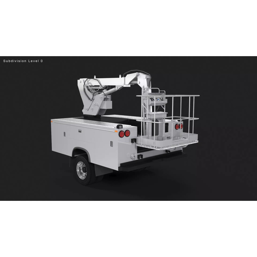 Crane Truck Body Shell 3D Model – High Poly PBR Asset, FBX - View 9