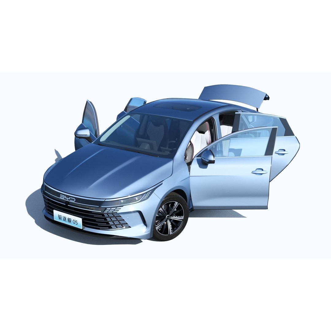 2024 BYD King DM-i SEAL 5 CHAZOR 3D Model – Rigged Car Asset, FBX, OBJ - View 13