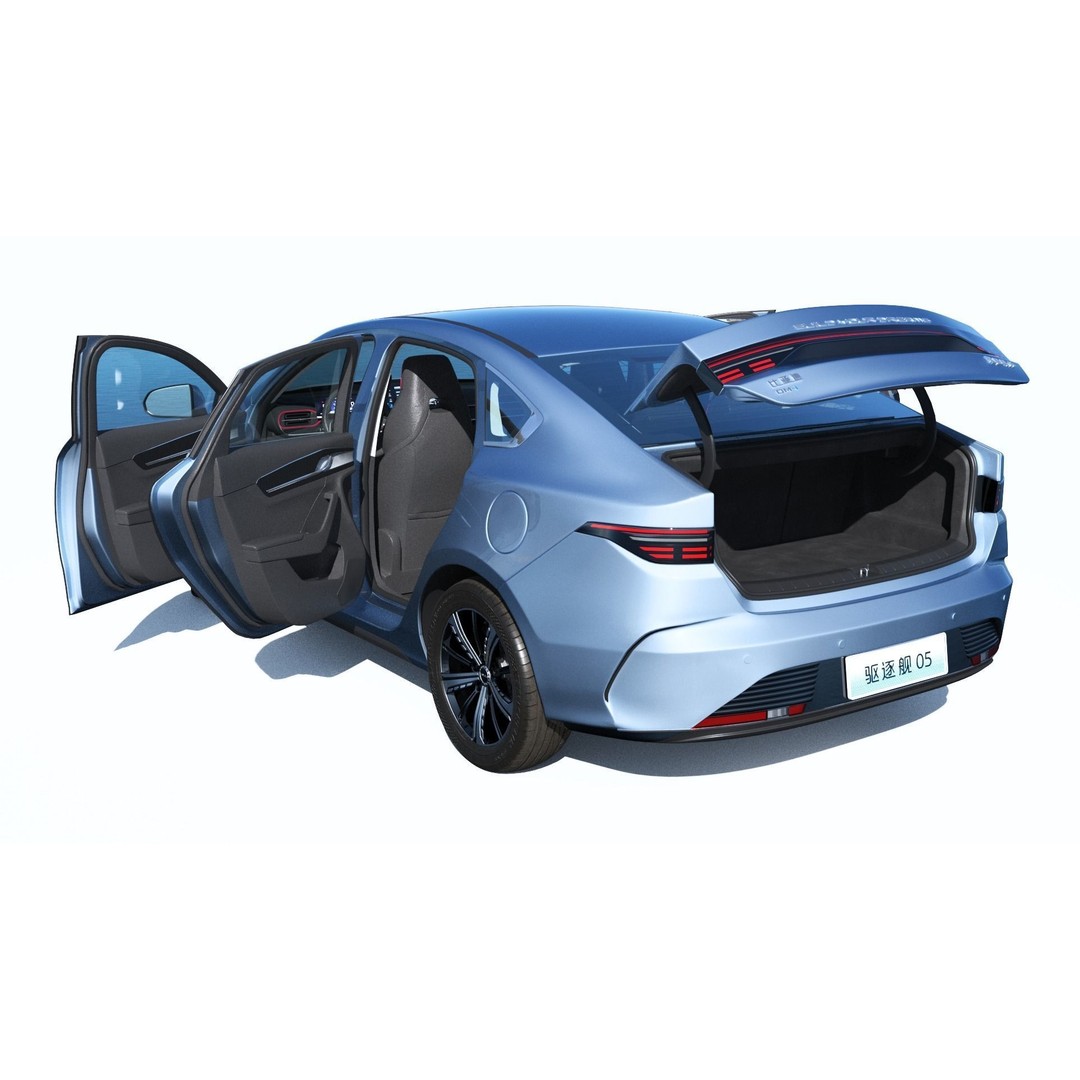 2024 BYD King DM-i SEAL 5 CHAZOR 3D Model – Rigged Car Asset, FBX, OBJ - View 14