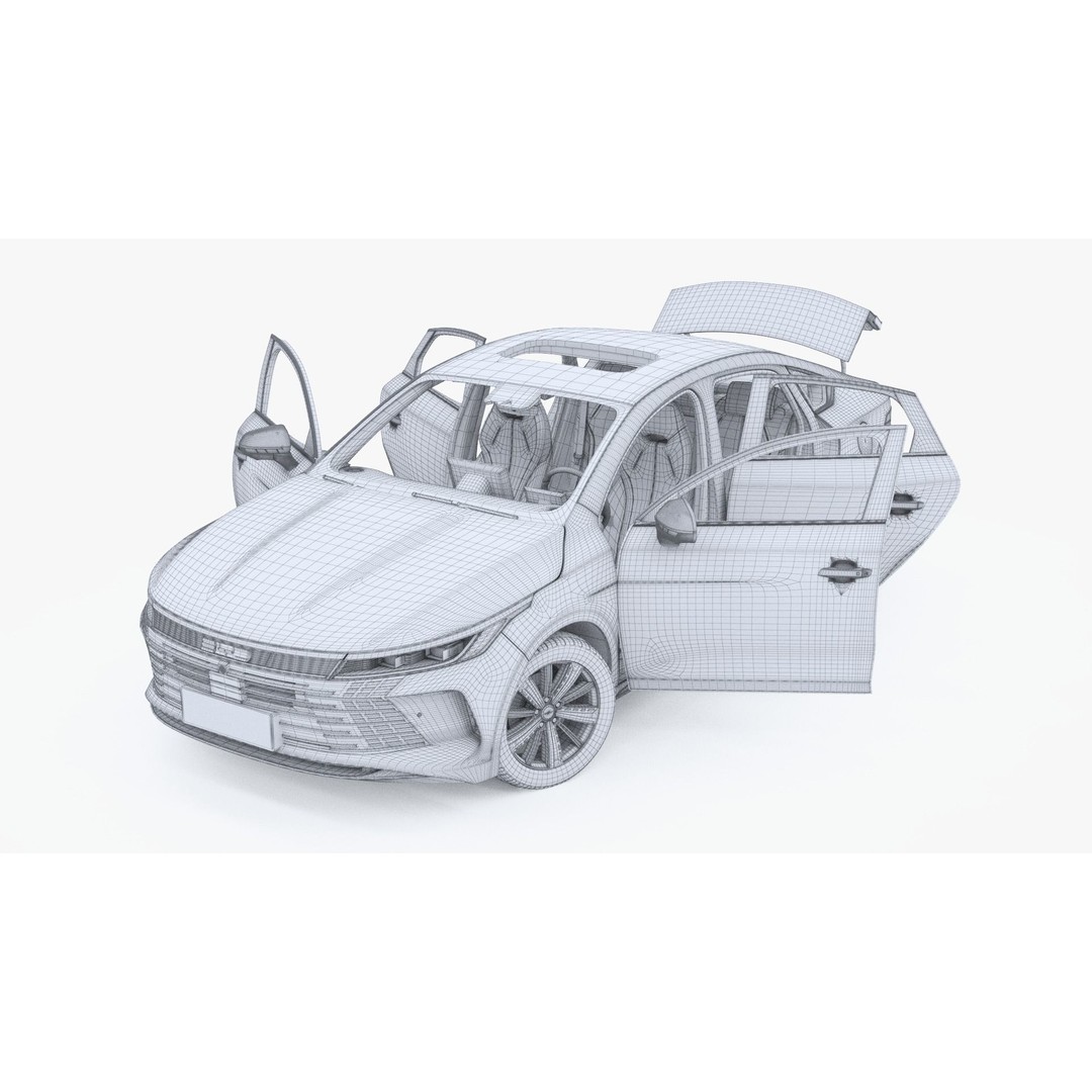 2024 BYD King DM-i SEAL 5 CHAZOR 3D Model – Rigged Car Asset, FBX, OBJ - View 23