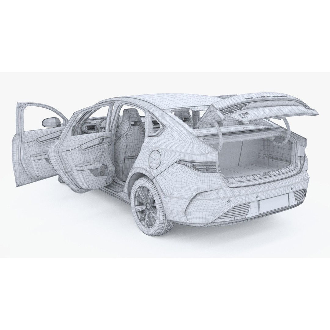 2024 BYD King DM-i SEAL 5 CHAZOR 3D Model – Rigged Car Asset, FBX, OBJ - View 24