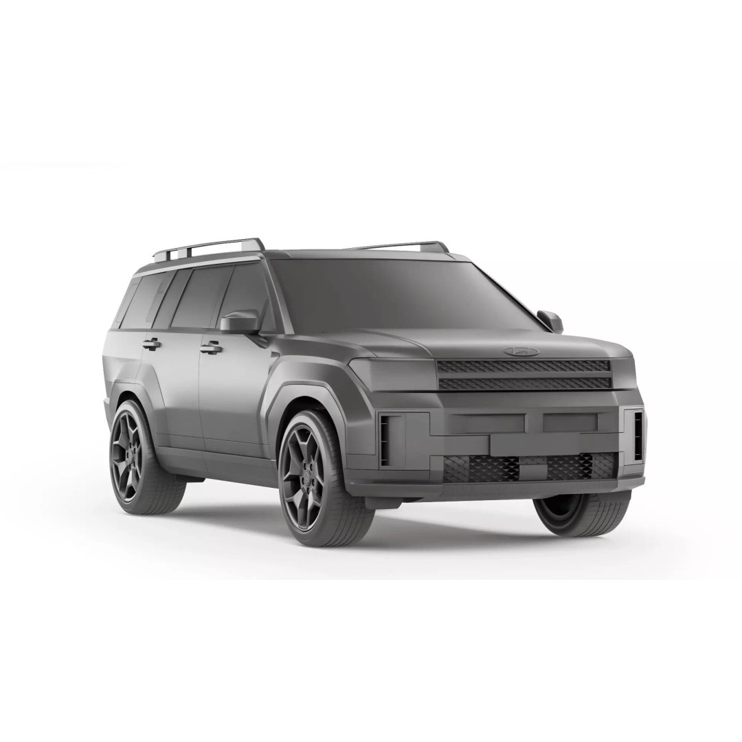 Hyundai Santa Fe 2024 3D Model – High Poly SUV Asset, FBX & OBJ - View 15