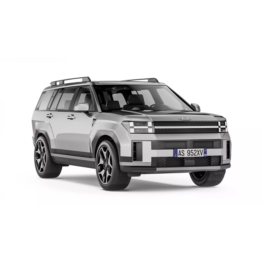 Hyundai Santa Fe 2024 3D Model – High Poly SUV Asset, FBX & OBJ - View 2