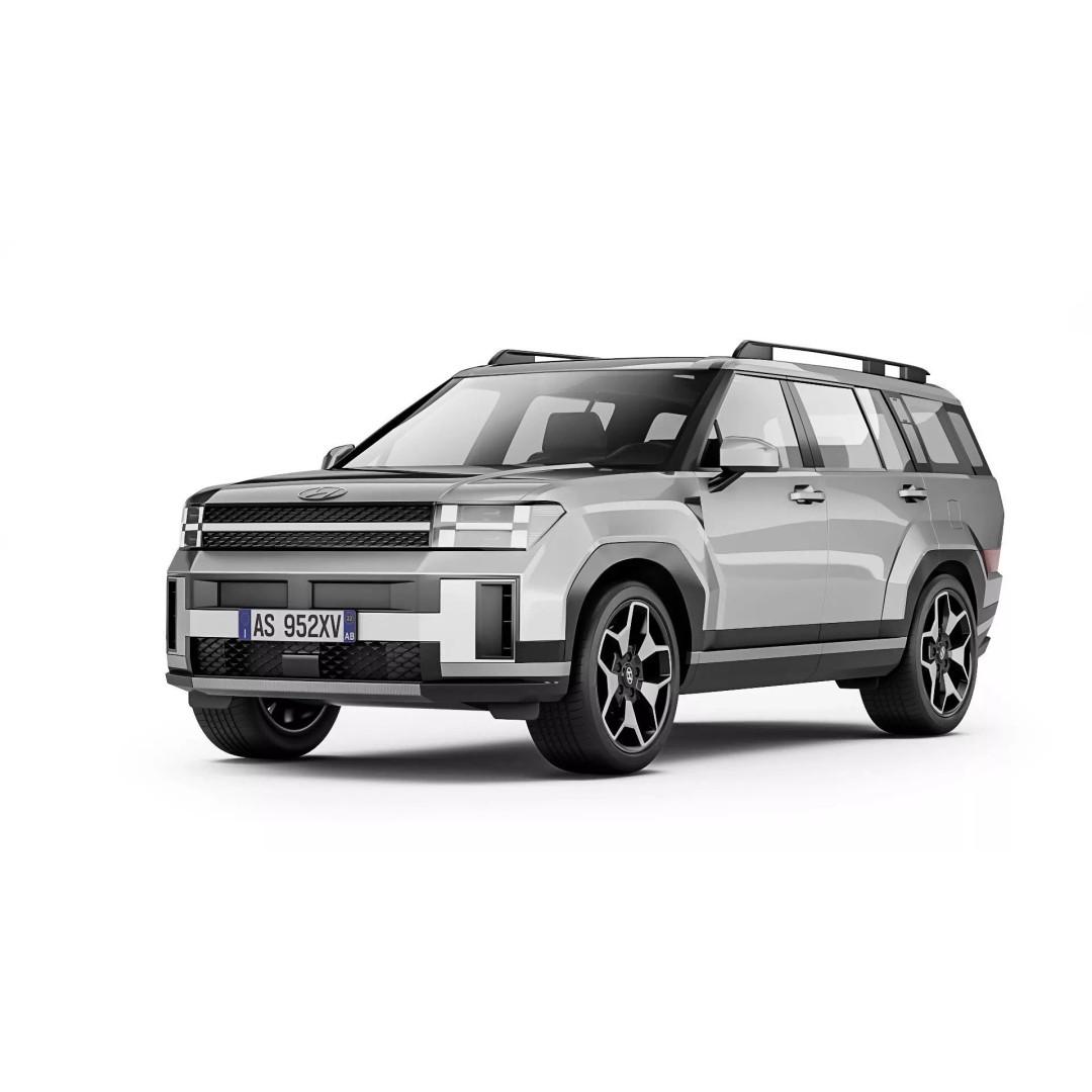 Hyundai Santa Fe 2024 3D Model – High Poly SUV Asset, FBX & OBJ - View 4