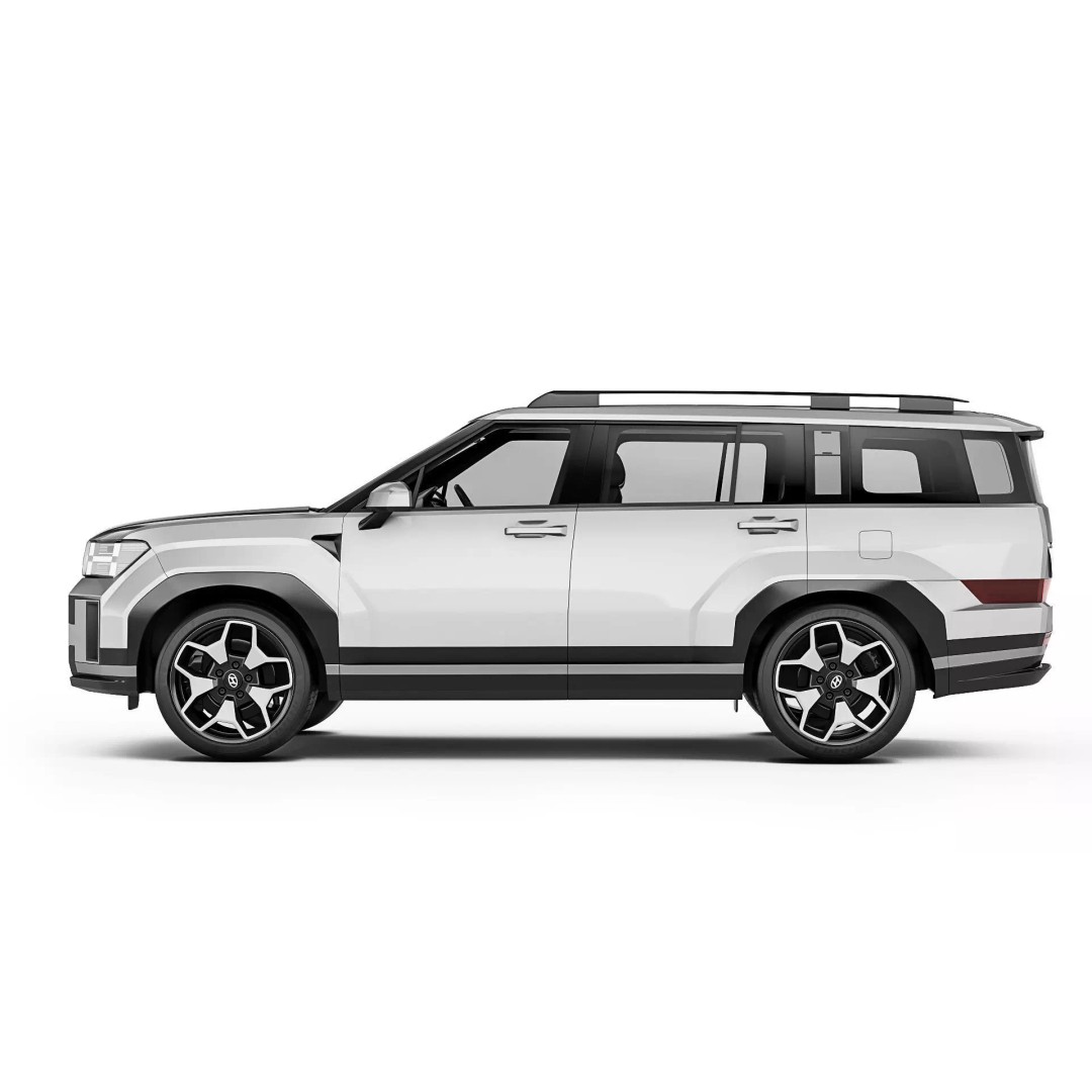 Hyundai Santa Fe 2024 3D Model – High Poly SUV Asset, FBX & OBJ - View 6