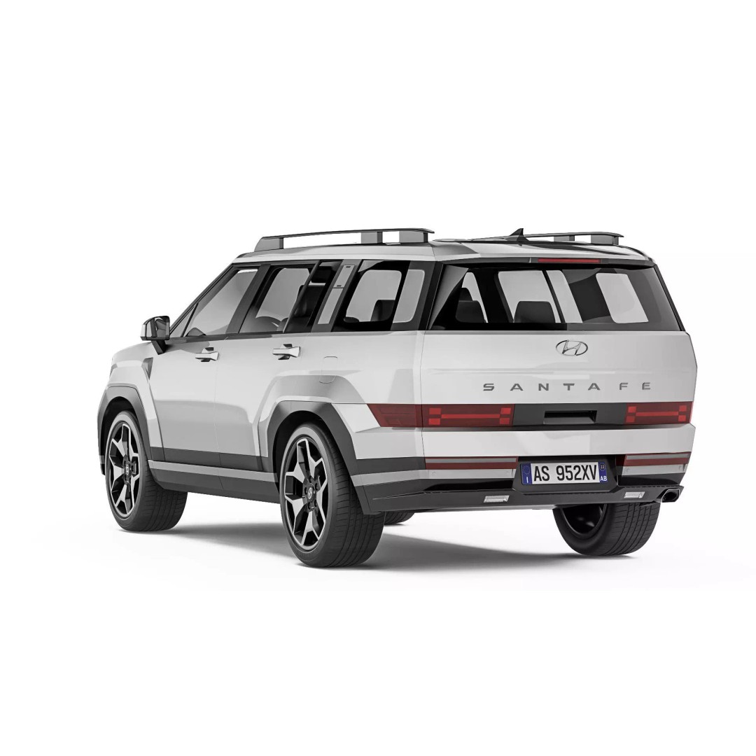 Hyundai Santa Fe 2024 3D Model – High Poly SUV Asset, FBX & OBJ - View 7