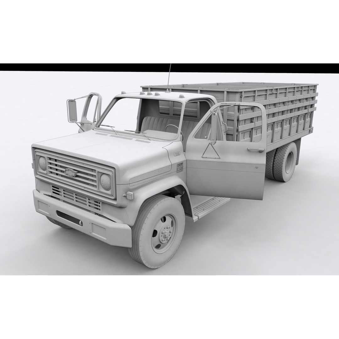Chevy C60 Truck Omaha Standard 3D Model – High Detail Vintage Vehicle, FBX