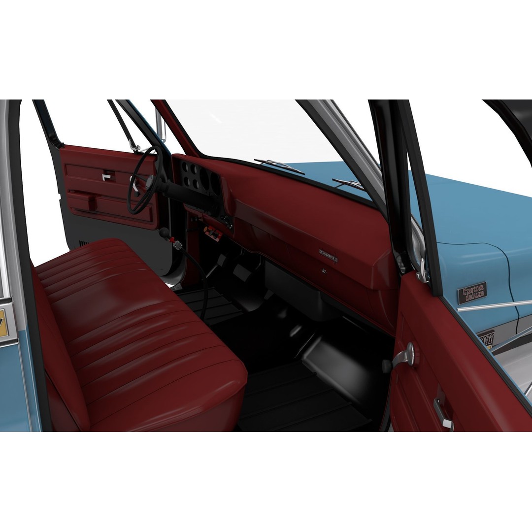 Chevy C60 Truck Omaha Standard 3D Model – High Detail Vintage Vehicle, FBX - View 10