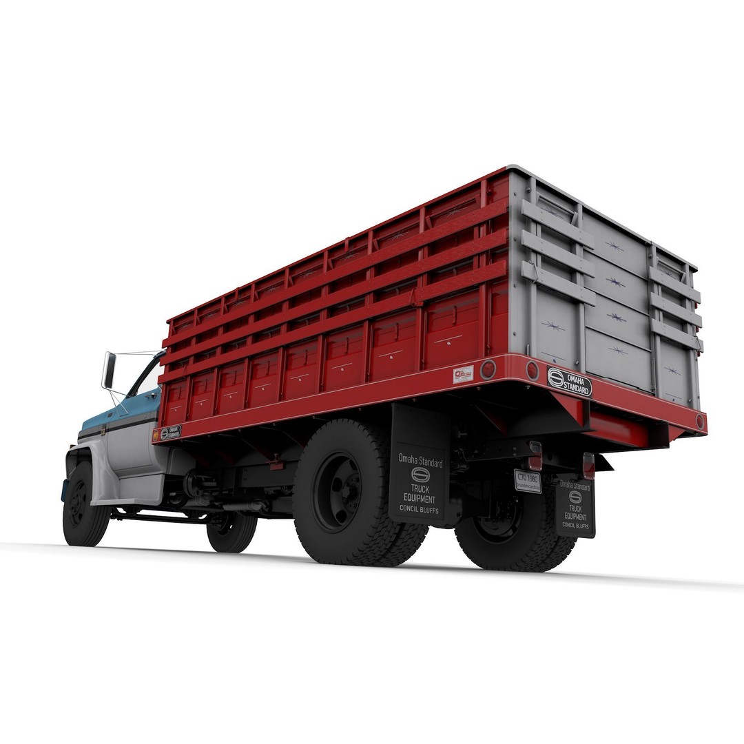 Chevy C60 Truck Omaha Standard 3D Model – High Detail Vintage Vehicle, FBX - View 11