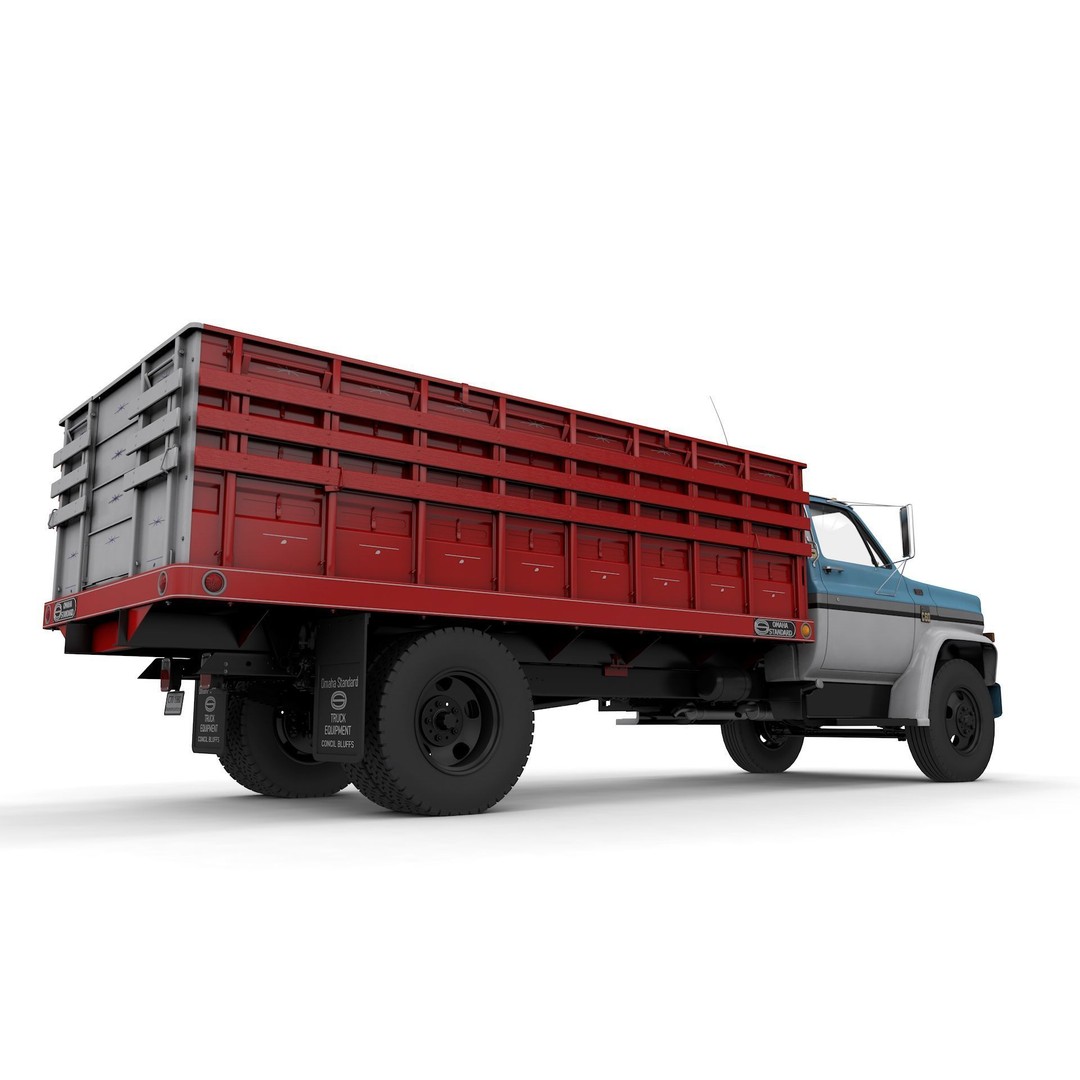 Chevy C60 Truck Omaha Standard 3D Model – High Detail Vintage Vehicle, FBX - View 14