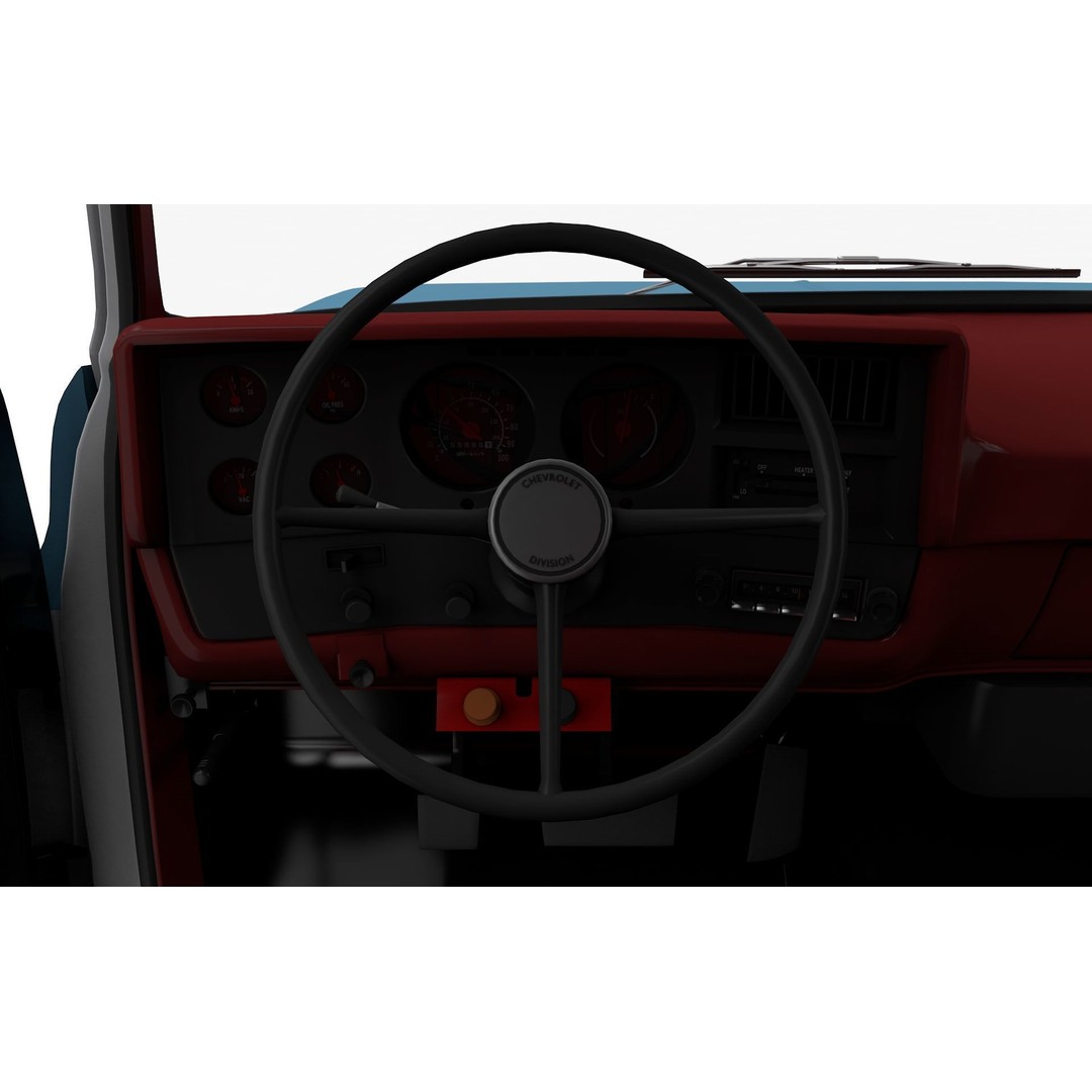 Chevy C60 Truck Omaha Standard 3D Model – High Detail Vintage Vehicle, FBX - View 18