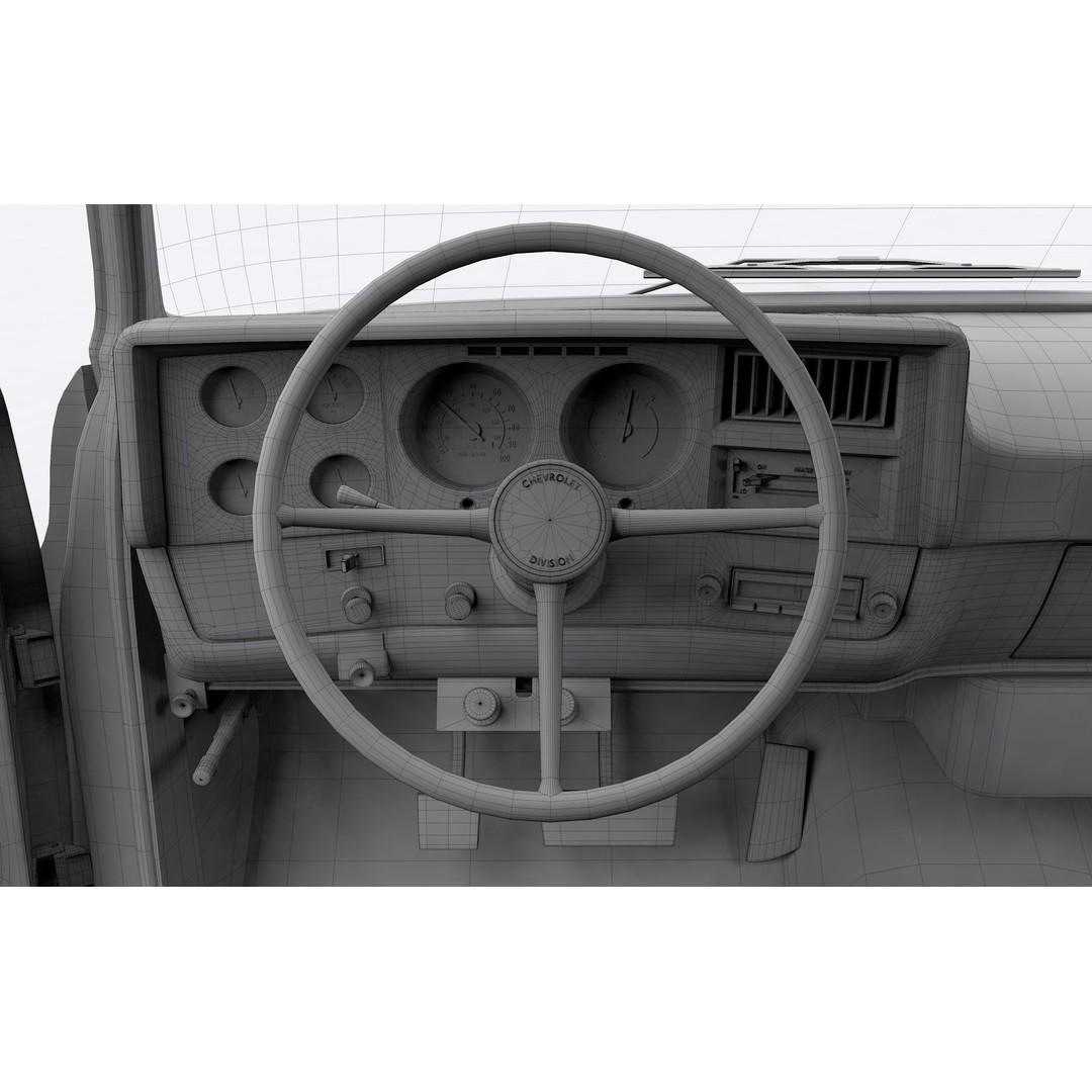 Chevy C60 Truck Omaha Standard 3D Model – High Detail Vintage Vehicle, FBX - View 19
