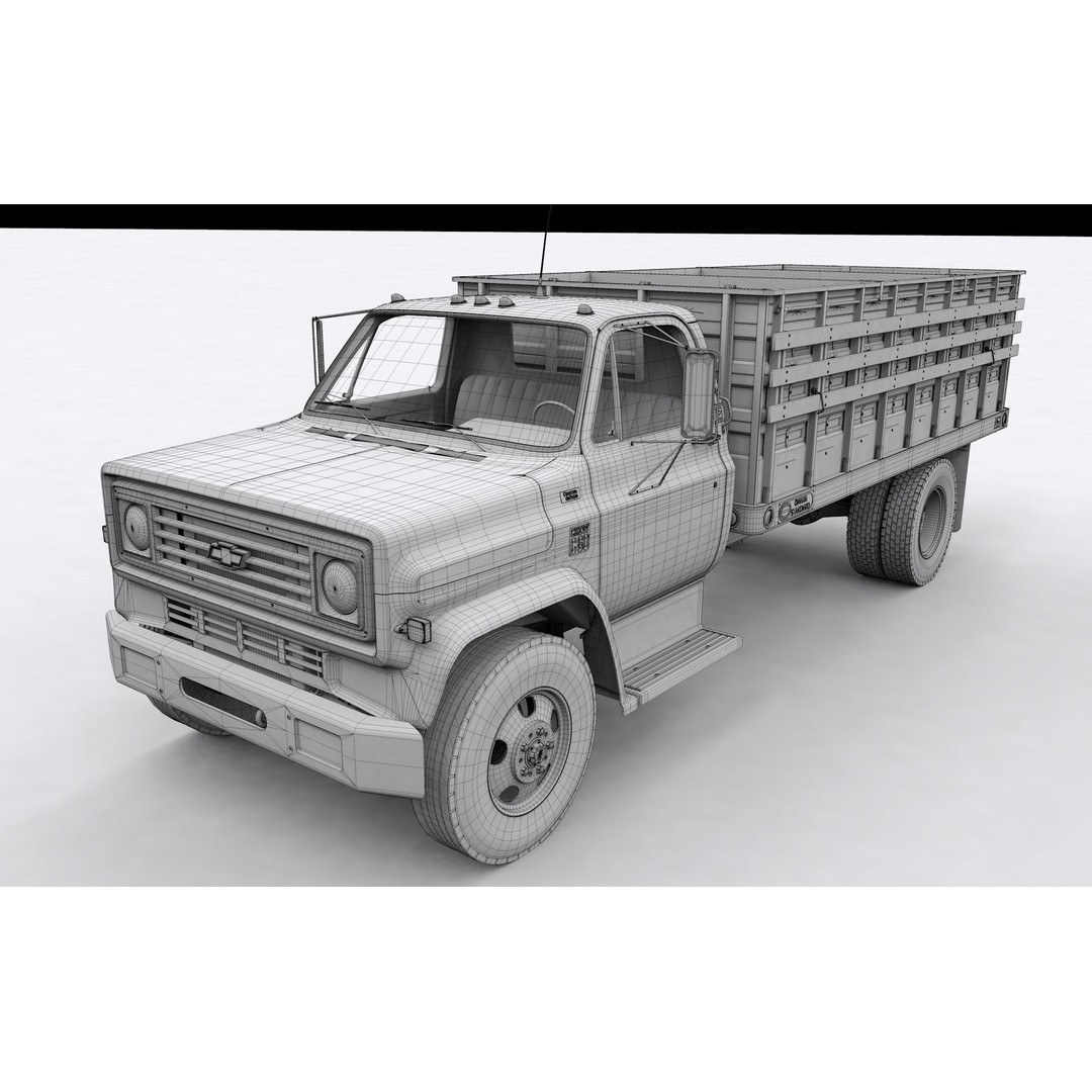 Chevy C60 Truck Omaha Standard 3D Model – High Detail Vintage Vehicle, FBX - View 20
