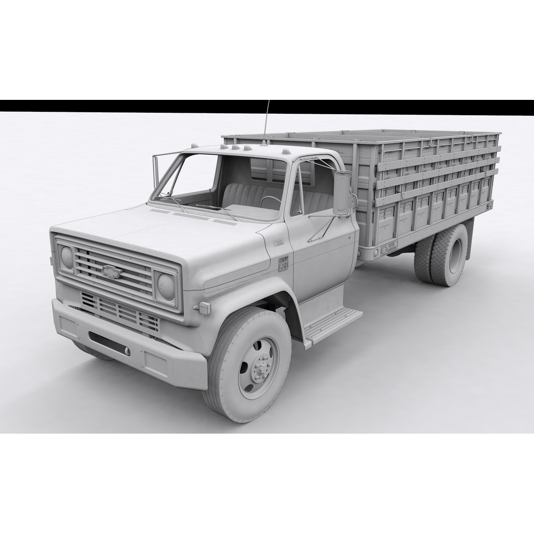Chevy C60 Truck Omaha Standard 3D Model – High Detail Vintage Vehicle, FBX - View 21