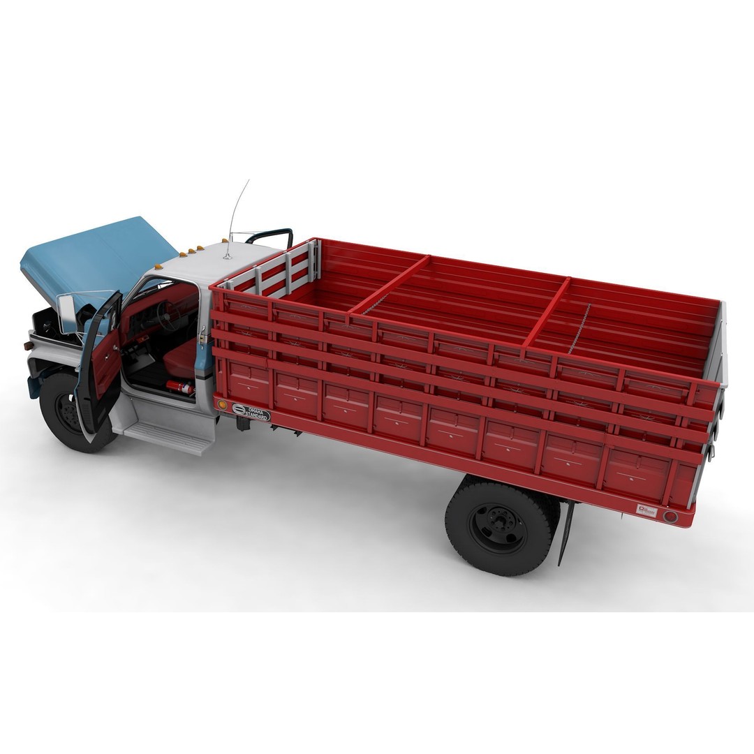 Chevy C60 Truck Omaha Standard 3D Model – High Detail Vintage Vehicle, FBX - View 4