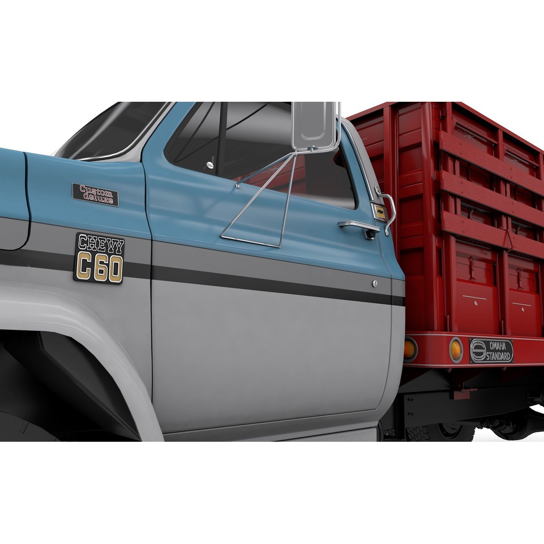Chevy C60 Truck Omaha Standard 3D Model – High Detail Vintage Vehicle, FBX - View 5