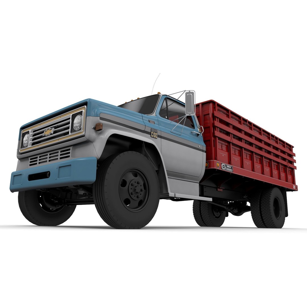 Chevy C60 Truck Omaha Standard 3D Model – High Detail Vintage Vehicle, FBX - View 6