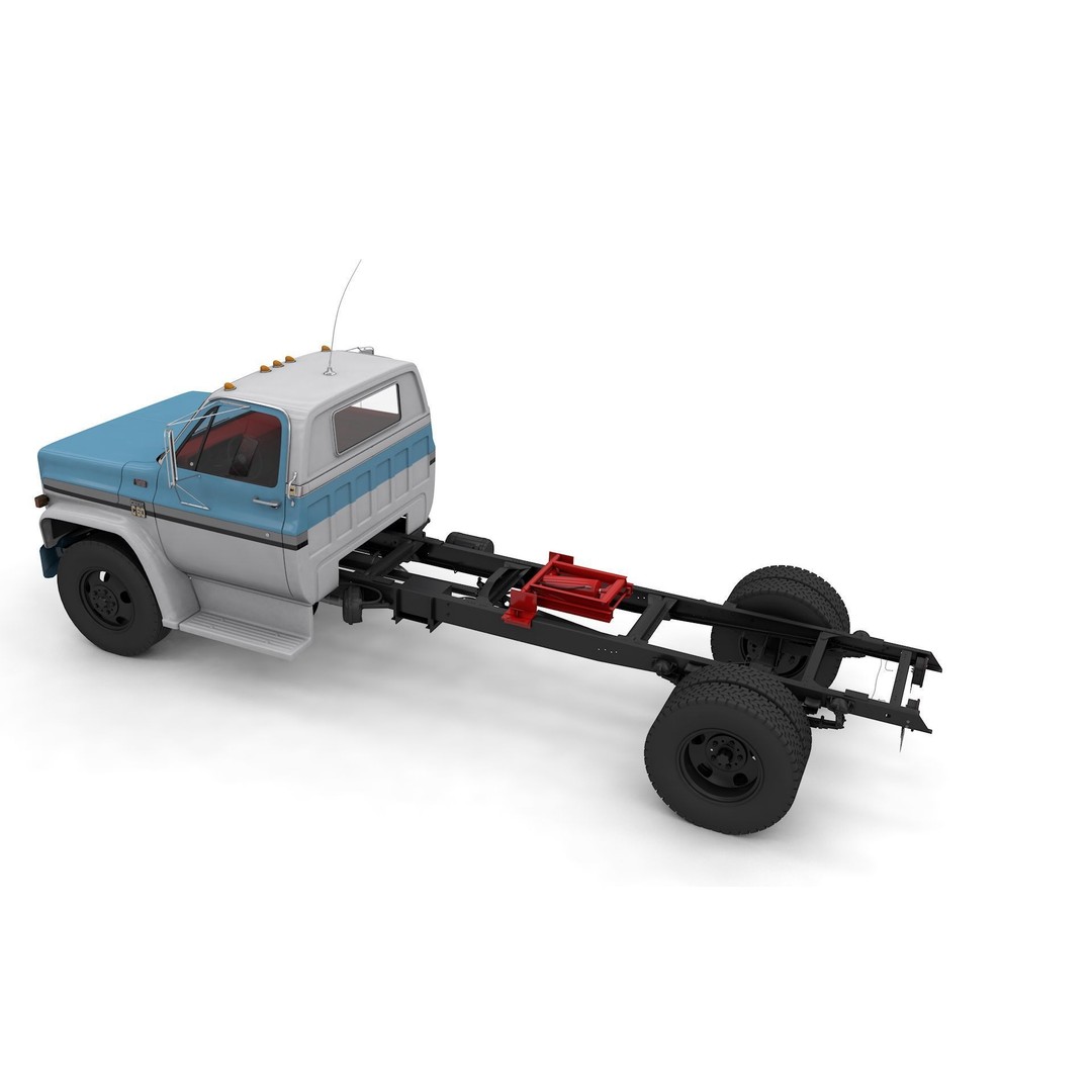 Chevy C60 Truck Omaha Standard 3D Model – High Detail Vintage Vehicle, FBX - View 7