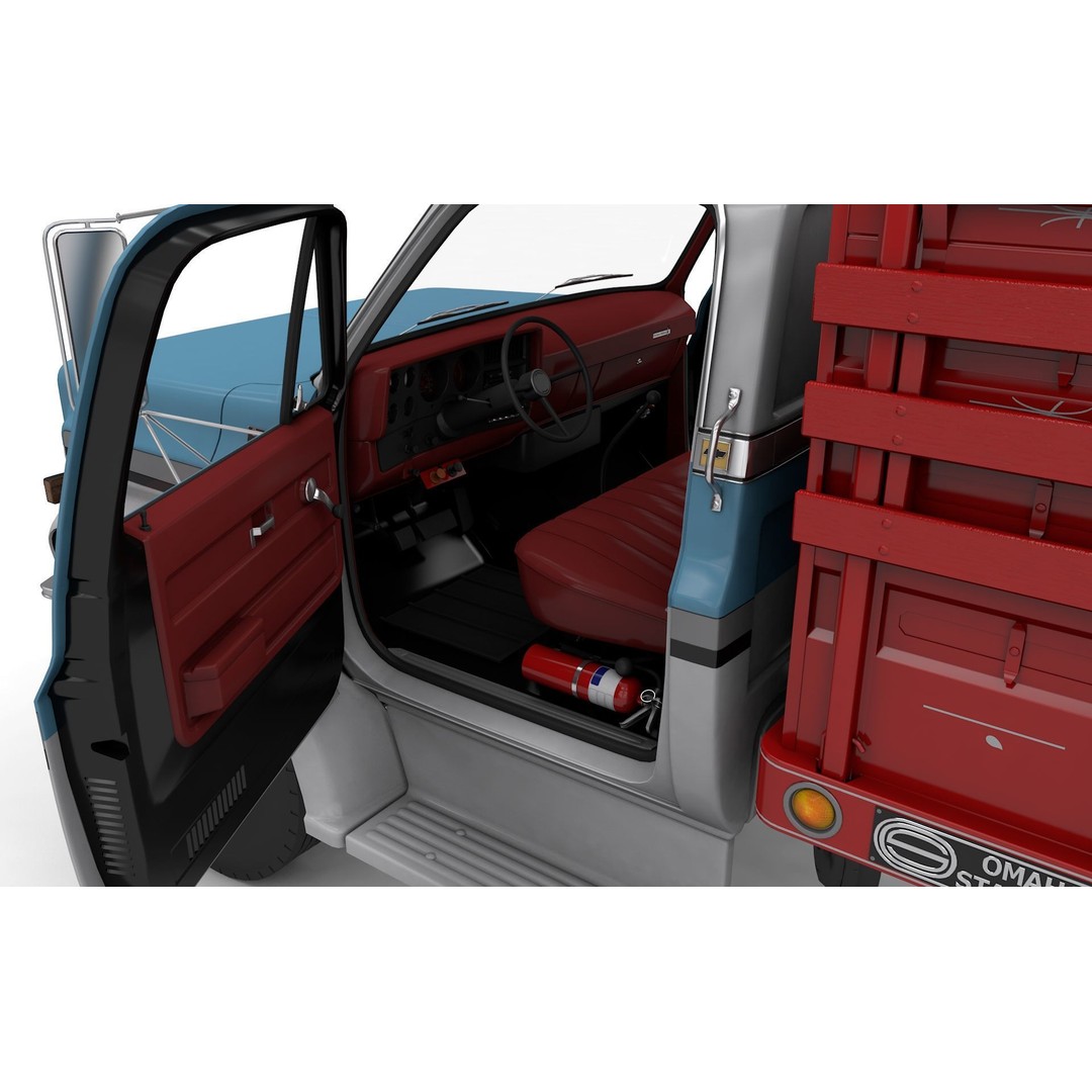 Chevy C60 Truck Omaha Standard 3D Model – High Detail Vintage Vehicle, FBX - View 9
