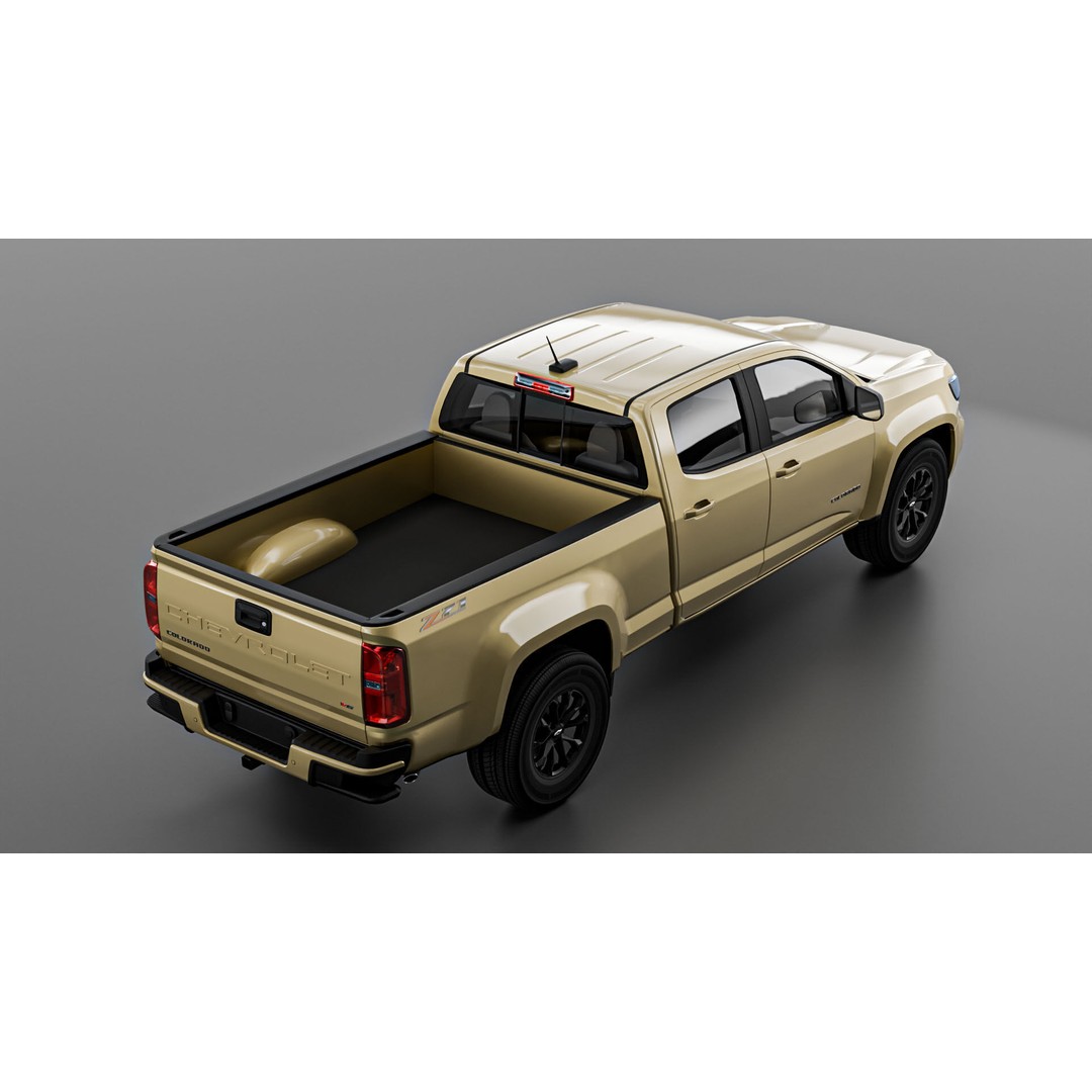 Chevrolet Colorado 3D Model – Low Poly Truck with PBR Textures, FBX - View 5