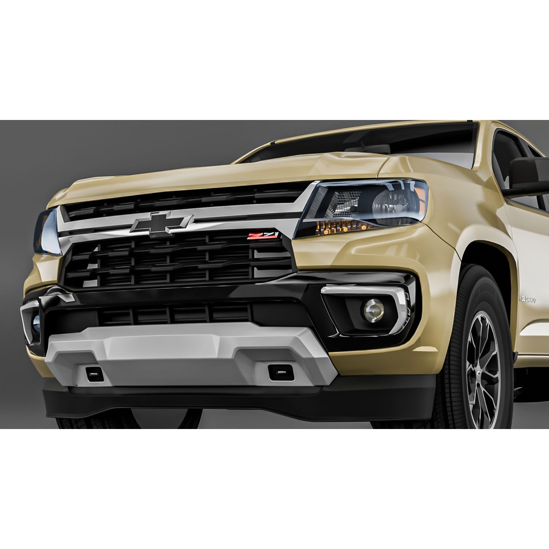 Chevrolet Colorado 3D Model – Low Poly Truck with PBR Textures, FBX - View 9