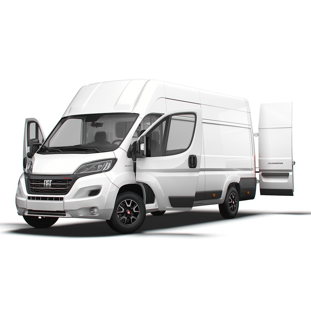 Fiat Ducato Van L4H3 3D Model – High Quality Interior, FBX & OBJ - View 10