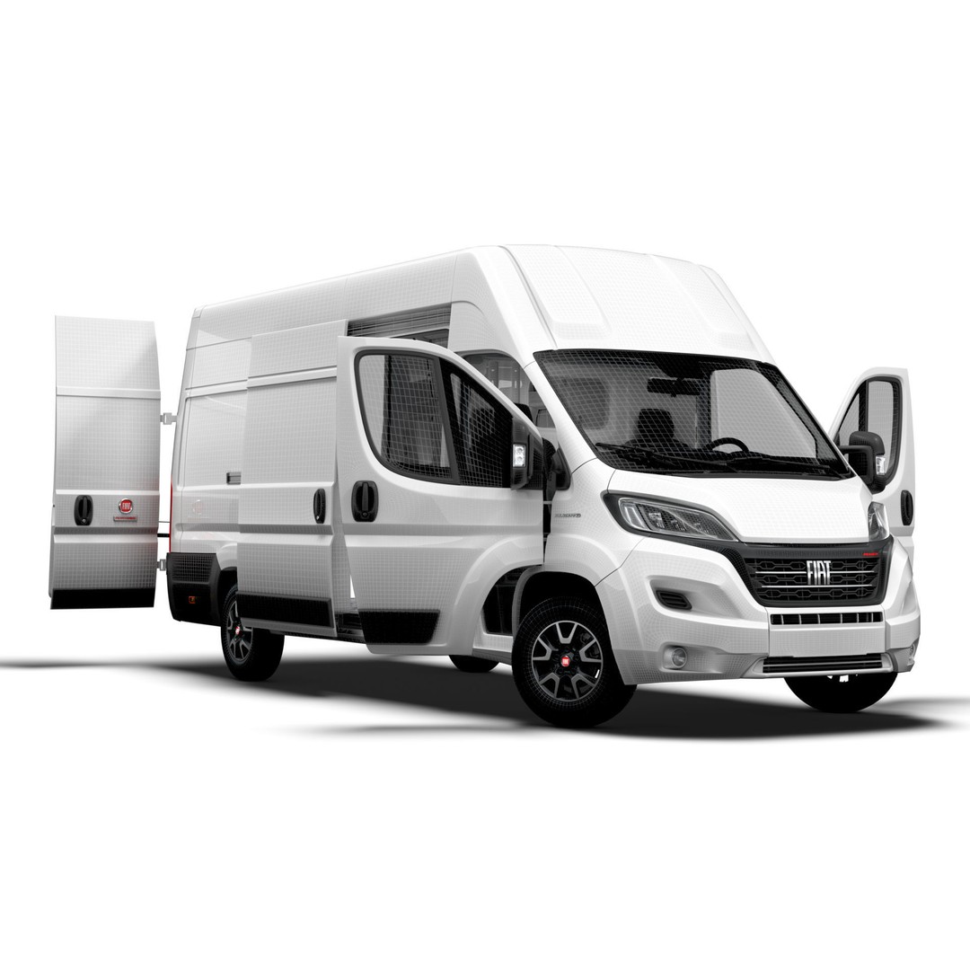 Fiat Ducato Van L4H3 3D Model – High Quality Interior, FBX & OBJ - View 16