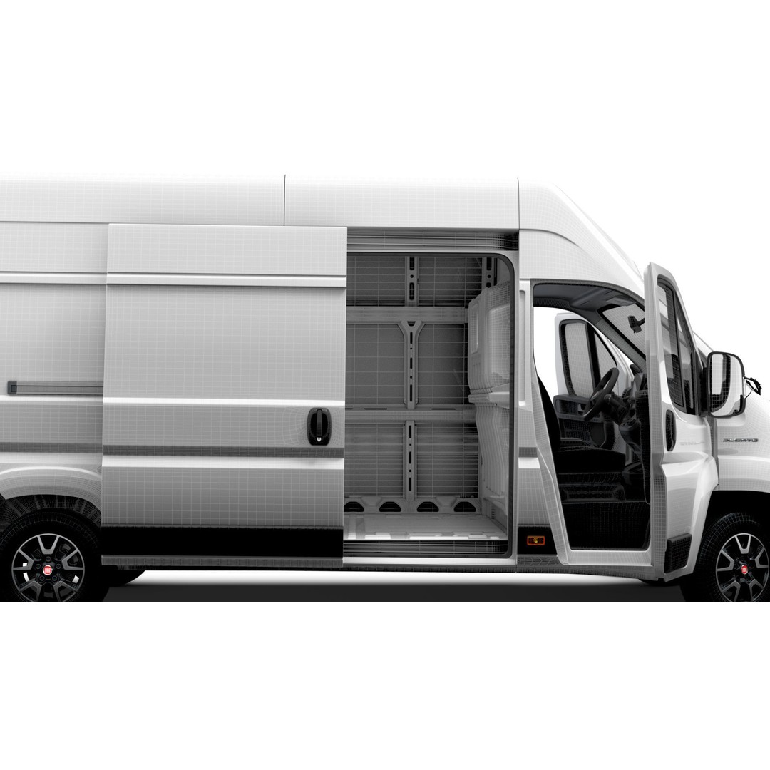 Fiat Ducato Van L4H3 3D Model – High Quality Interior, FBX & OBJ - View 17