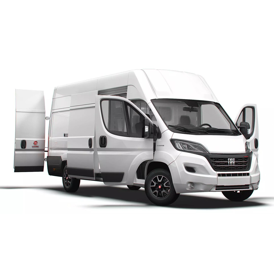 Fiat Ducato Van L4H3 3D Model – High Quality Interior, FBX & OBJ - View 2