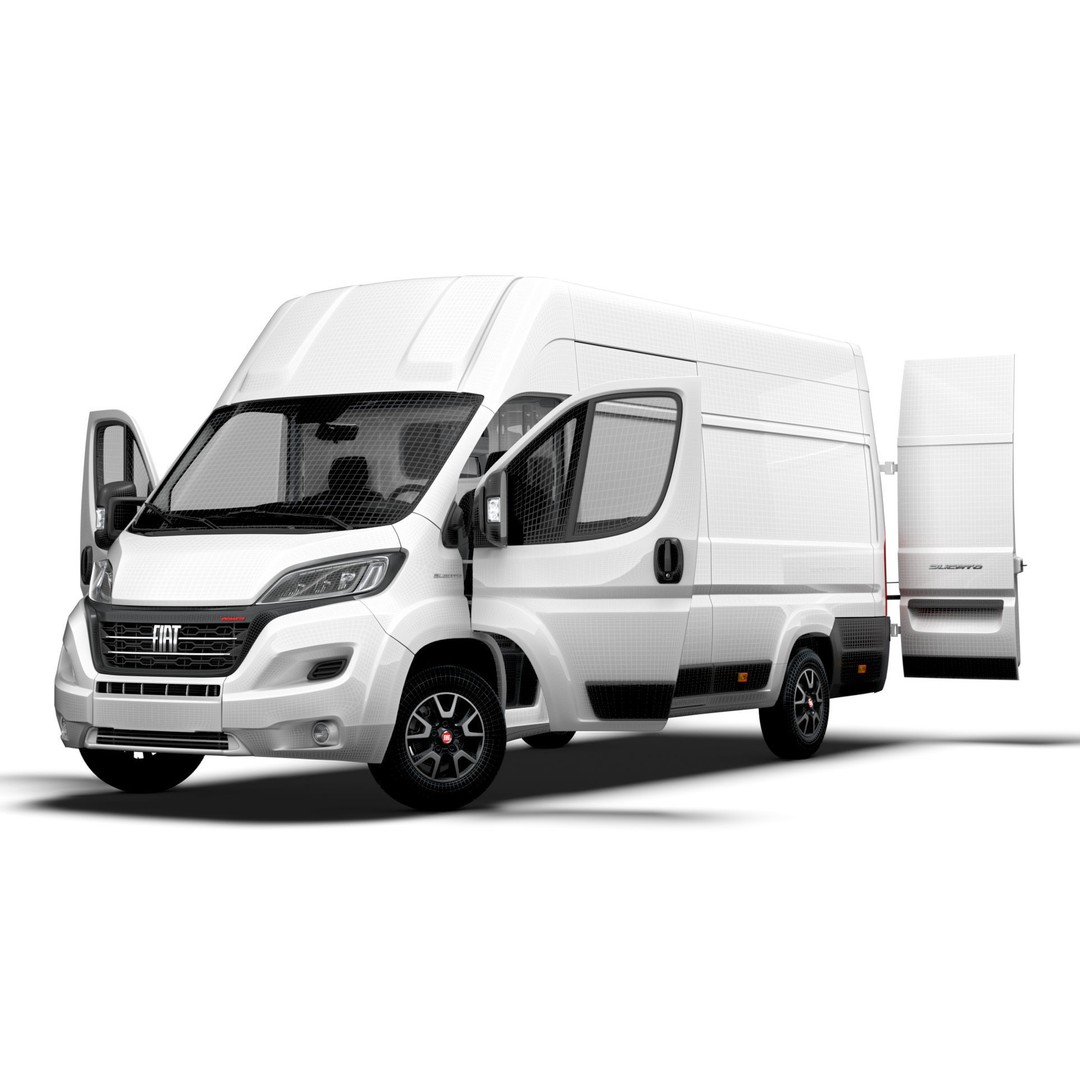 Fiat Ducato Van L4H3 3D Model – High Quality Interior, FBX & OBJ - View 24