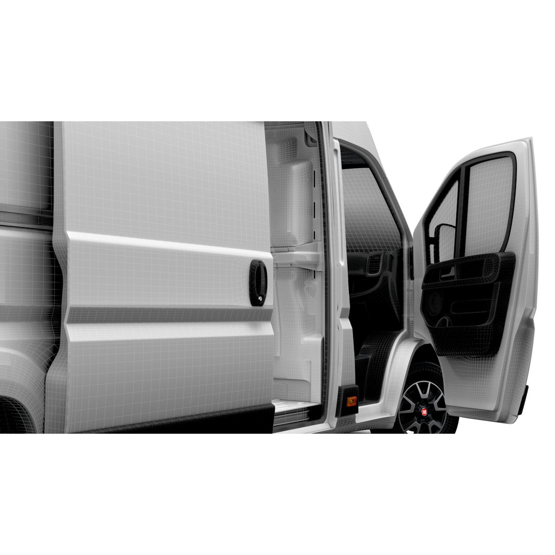 Fiat Ducato Van L4H3 3D Model – High Quality Interior, FBX & OBJ - View 27