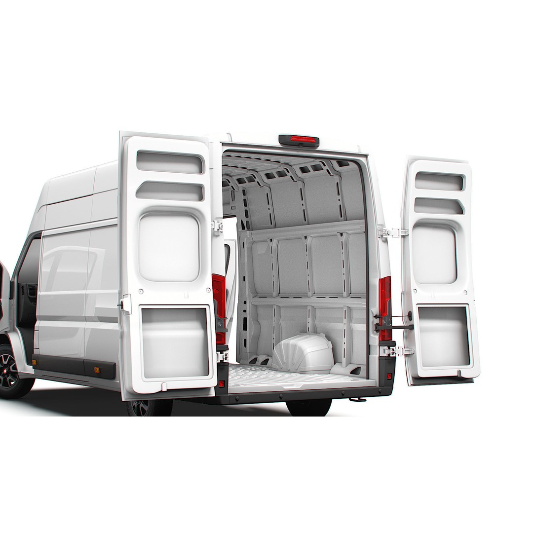 Fiat Ducato Van L4H3 3D Model – High Quality Interior, FBX & OBJ - View 4