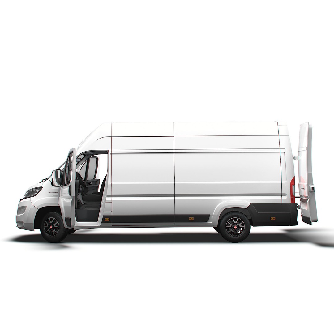 Fiat Ducato Van L4H3 3D Model – High Quality Interior, FBX & OBJ - View 6