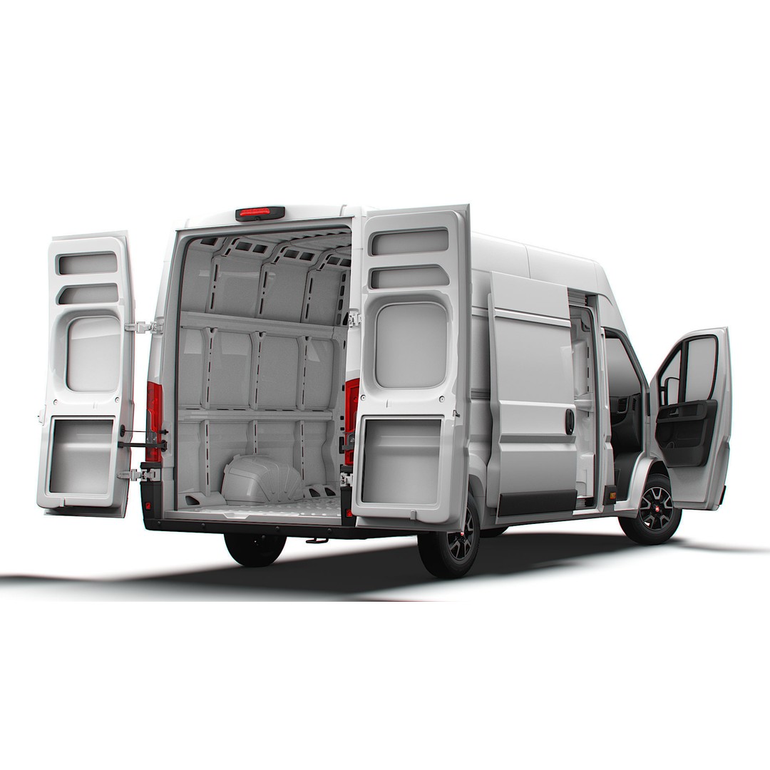 Fiat Ducato Van L4H3 3D Model – High Quality Interior, FBX & OBJ - View 7