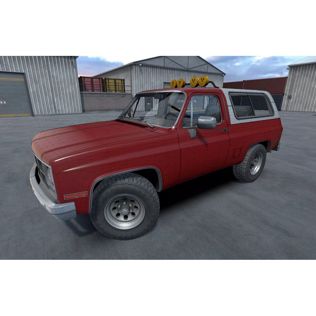 Offroad Car 3D Model – Low Poly Game Asset, Unity, FBX, OBJ - View 15