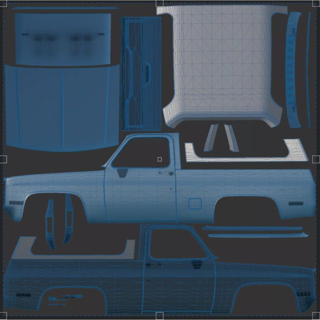 Offroad Car 3D Model – Low Poly Game Asset, Unity, FBX, OBJ - View 25