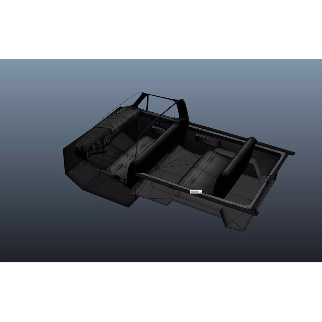 Offroad Car 3D Model – Low Poly Game Asset, Unity, FBX, OBJ - View 27