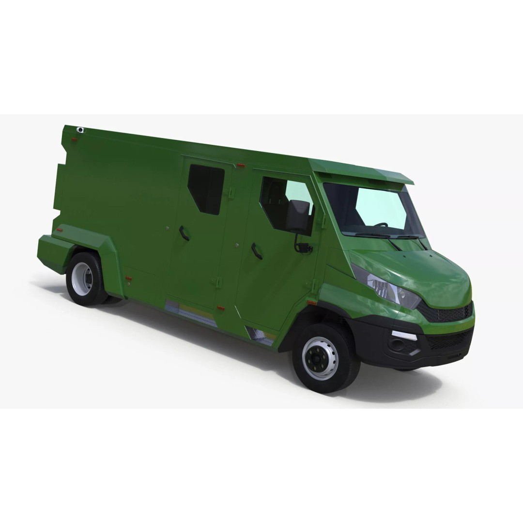 Armored Vehicle 3D Model – Simplified Military Transport, FBX, PBR - View 20