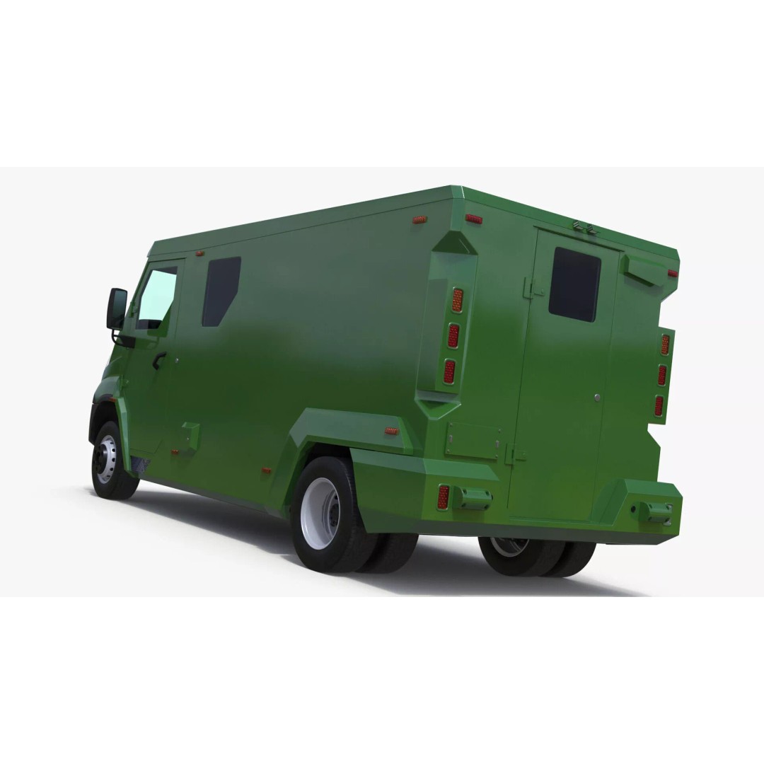 Armored Vehicle 3D Model – Simplified Military Transport, FBX, PBR - View 21