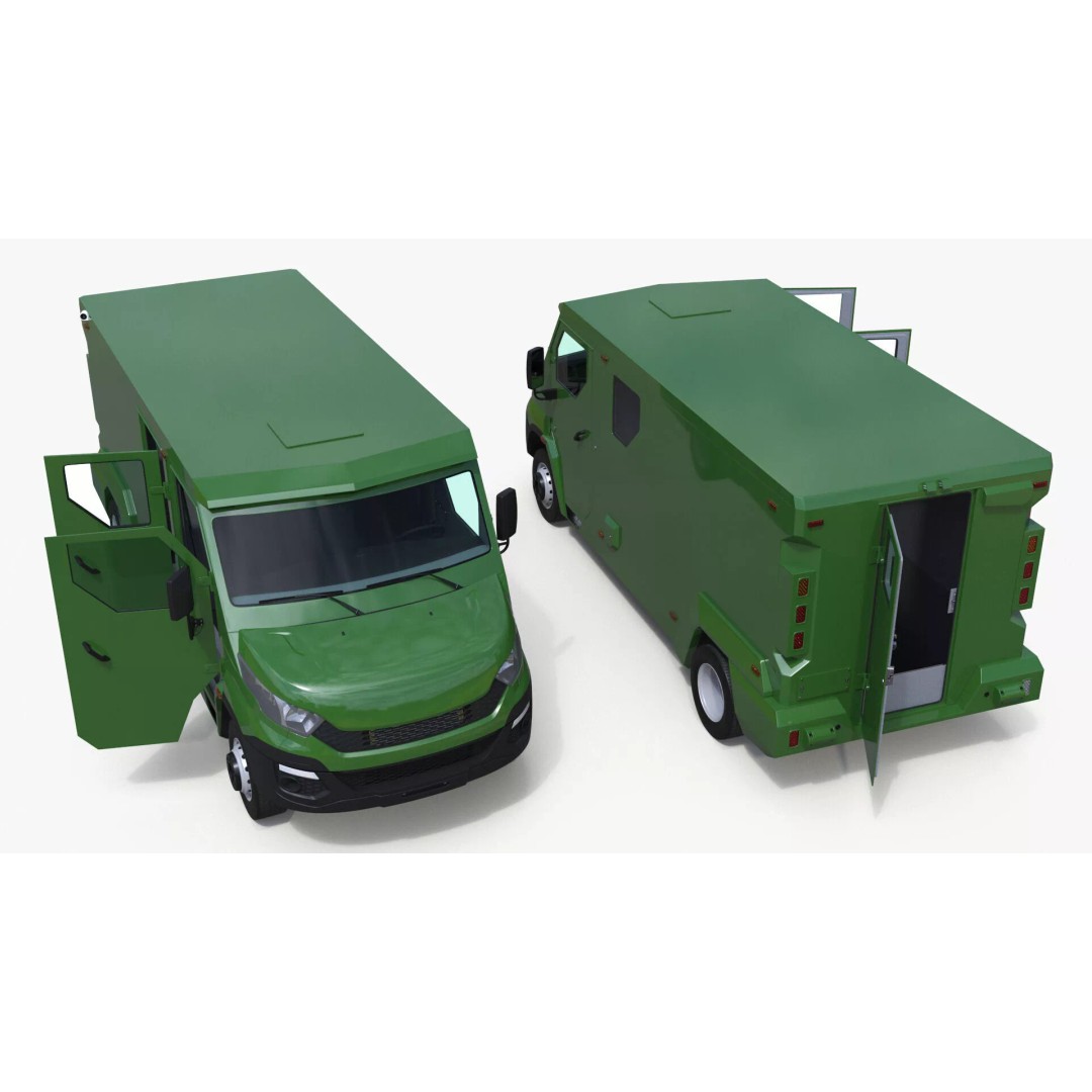 Armored Vehicle 3D Model – Simplified Military Transport, FBX, PBR - View 26