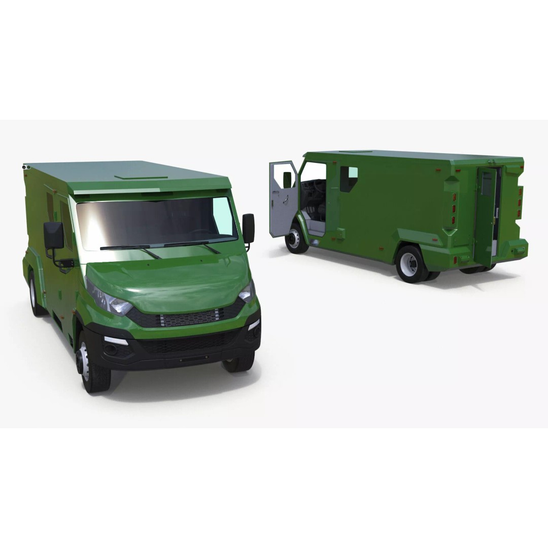 Armored Vehicle 3D Model – Simplified Military Transport, FBX, PBR - View 27