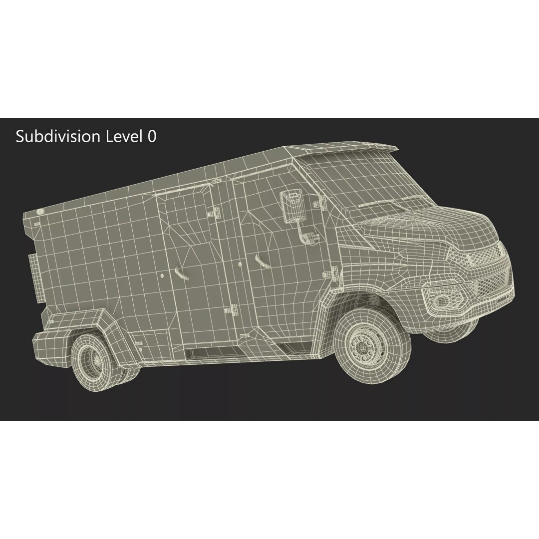 Armored Vehicle 3D Model – Simplified Military Transport, FBX, PBR - View 34