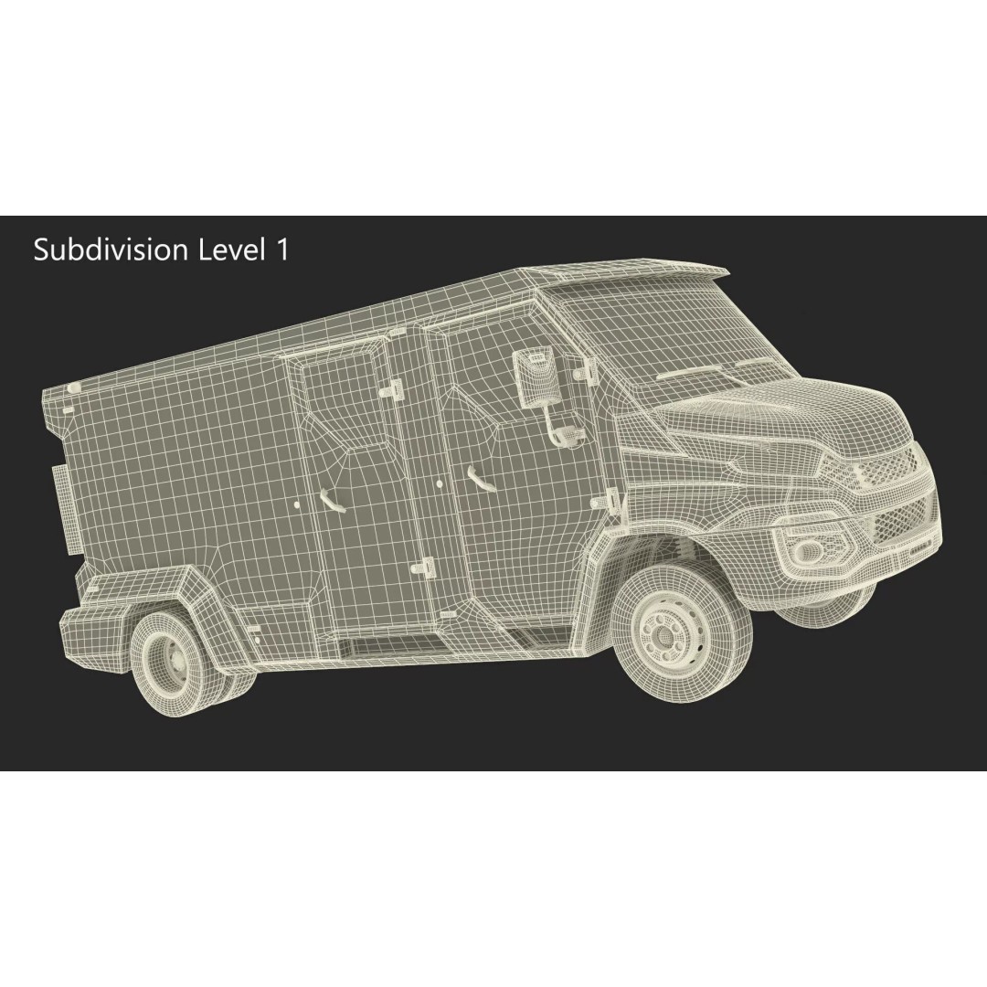 Armored Vehicle 3D Model – Simplified Military Transport, FBX, PBR - View 35