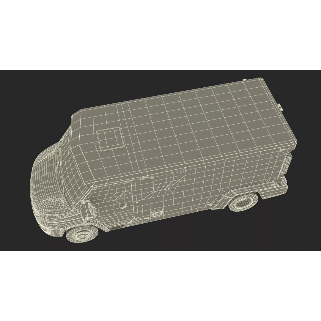 Armored Vehicle 3D Model – Simplified Military Transport, FBX, PBR - View 40