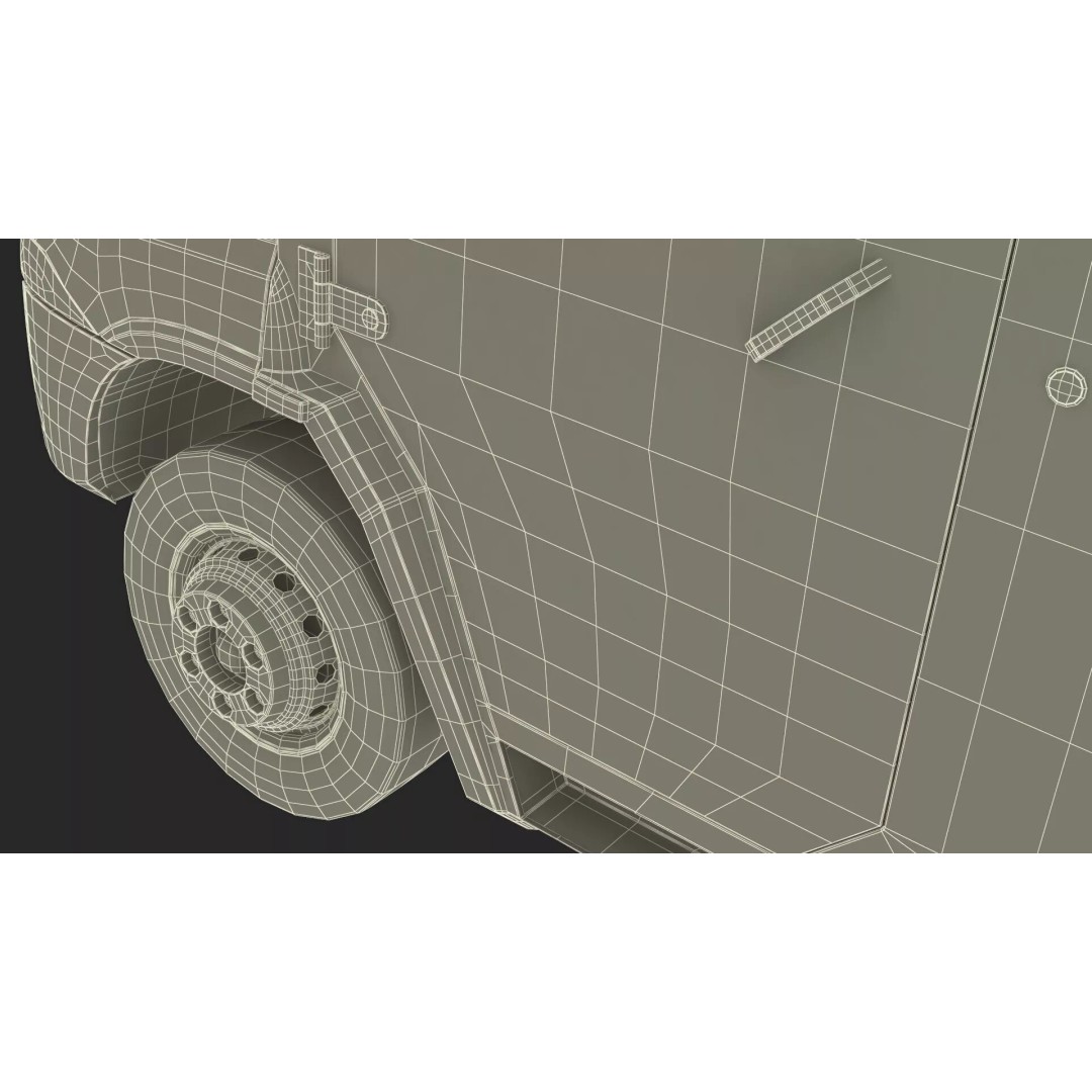 Armored Vehicle 3D Model – Simplified Military Transport, FBX, PBR - View 44
