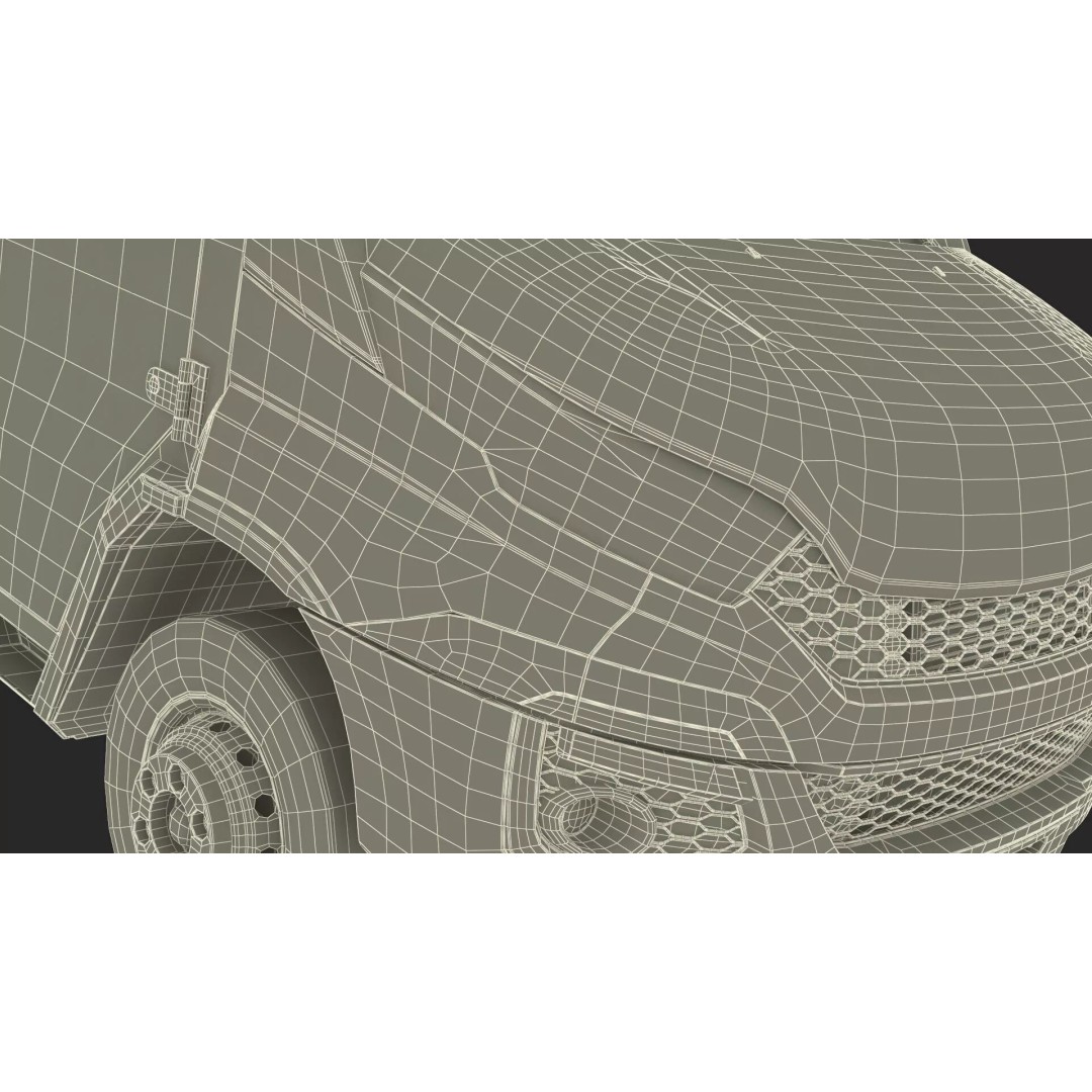Armored Vehicle 3D Model – Simplified Military Transport, FBX, PBR - View 45