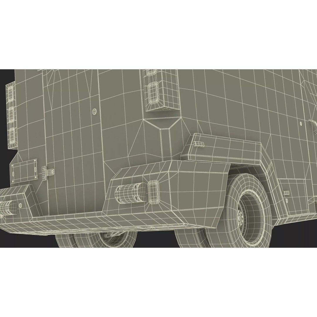 Armored Vehicle 3D Model – Simplified Military Transport, FBX, PBR - View 46