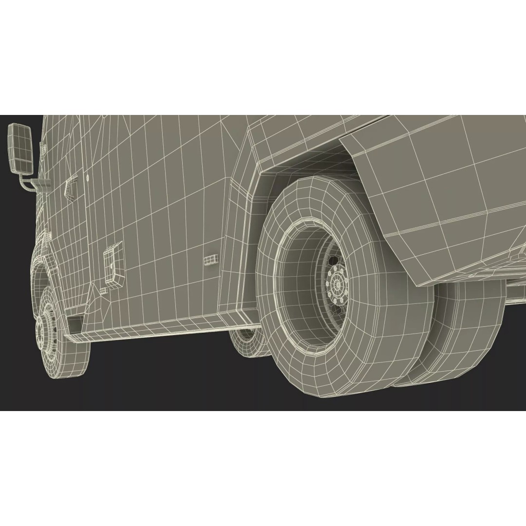 Armored Vehicle 3D Model – Simplified Military Transport, FBX, PBR - View 47