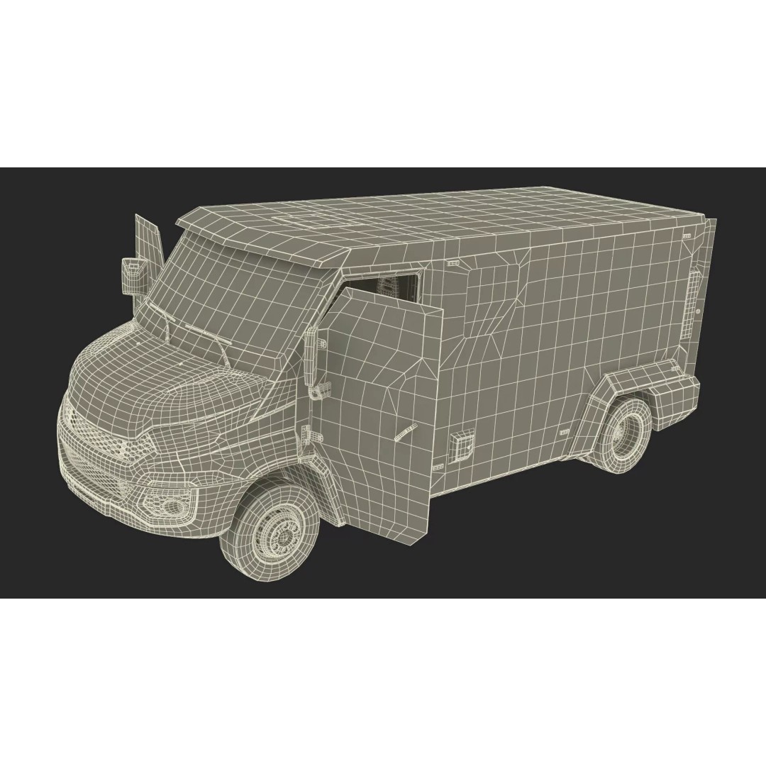 Armored Vehicle 3D Model – Simplified Military Transport, FBX, PBR - View 52